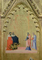 Le Miracle des dragons, du retable de Saint Matthieu et scènes de sa vie, vers 1367-70